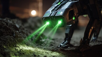 Robotic dog, night vision, scanning
