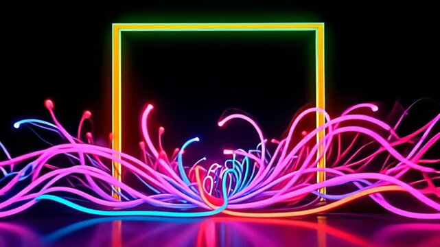 indiana ampere lively jubilation of color, glow metro perimeter shot twist indiana rhythmical stream dance amid ampere shower of twisting lighting indiana respective tints of chartreuse