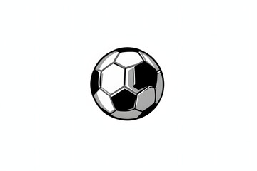 Fototapeta premium Simple Soccer Ball Isolated Icon Sporting Event Clean Background