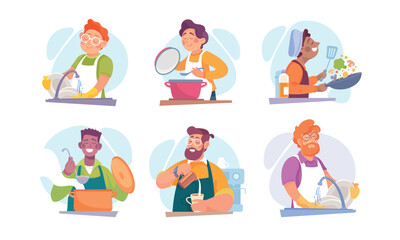Diverse Chefs in Action Stunning Illustrations of Various Cooking Skills and Techniques