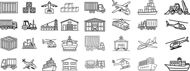 Silhouette Vector Collection of Standing People in Side and Front Views – Various Poses for Social, Lifestyle, Crowd, and Waiting Concepts in Flat Black Outline Style