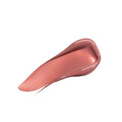 nude brown glossy lipstick smear, cosmetics beauty product texture, liquid blush, lipstick, lipgloss swatch, isolated png	