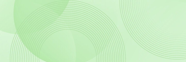 Minimalist soft Abstract Background in Gradient green and white Tones with Circles. Circle effect style geometric, abstract background.