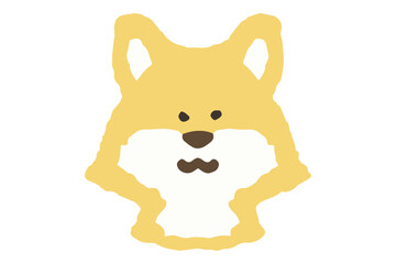 キツネの可愛い手描きアイコン