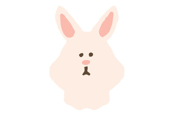 Obraz premium ウサギの可愛い手描きアイコン