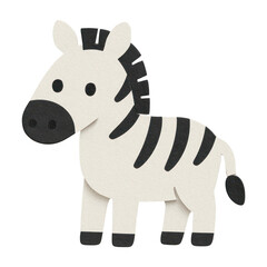Fototapeta premium PNG Cute zebra paper illustration.