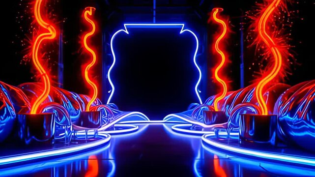 indiana an intricate display, the glow metro perimeter shot twist indiana rhythmical stream meander done ampere maze of luminescent tendrils, glittering with cryptic blueness and