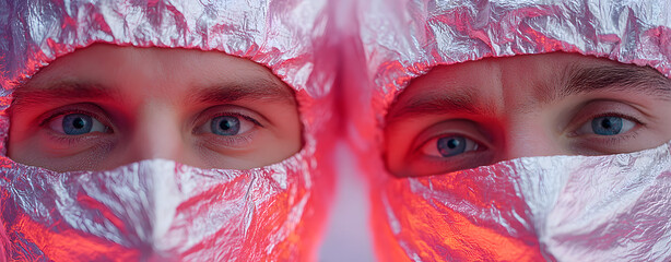 Engineers in Volcanic Energy Facility with Lava Glow and Heat Suits