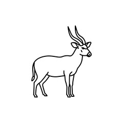 Thin Outline of a Bongo Antelope