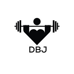 Classic Shield Logo with Stars and DBJ Letters – Premium Badge or Security Brand Identity. DBJ Letter Logo.
