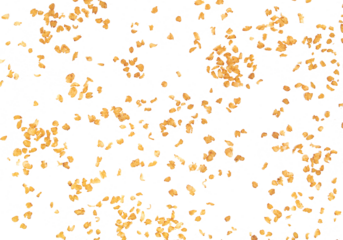 Buckwheat flakes flying isolated on white background, pattern