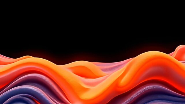 Soft, cascading waves of pastel colors pulse rhythmically around the Molten lava Border Frame bubbling around edges, creating a tranquil flow that invites the viewer to linger against the