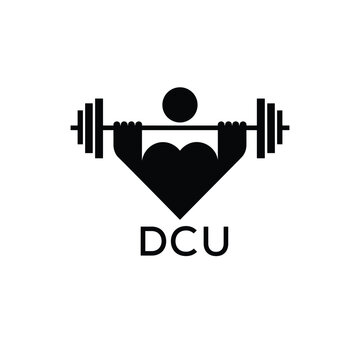Classic Shield Logo with Stars and DCU Letters &ndash; Premium Badge or Security Brand Identity. DCU Letter Logo.
