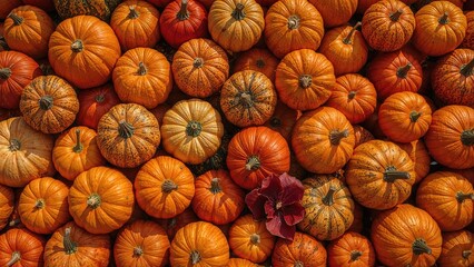 A selection of vivid pumpkins available at the market