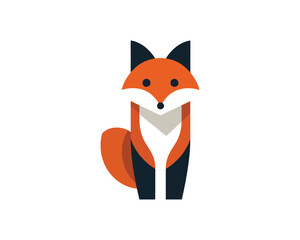 Obraz premium Geometric Fox Vector Illustration for Logo and Design Elements