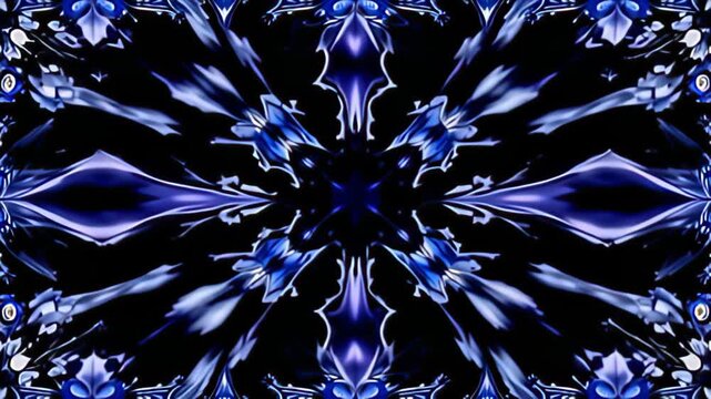 opine an grand Kaleidoscope perimeter shot metamorphose indiana symmetry, where sequined colors of cryptic indigotin and glittering metallic meander unitedly indiana disorderly harmony,
