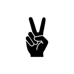 Hand and finger gestures: icons symbolizing peace, friendship.