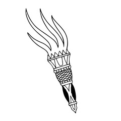 abstract tribal torch design