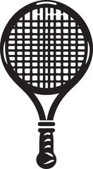 Tennis racket silhouette vector illustration, tennis icon design 