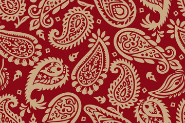 Motifs African boho paisley, Floral Ikat pattern embroidery. Ethnic ikat floral Indian Pattern. Border indian floral Aztec embroidery border seamless patterns. design for fabric, wallpaper, and deco © supachai