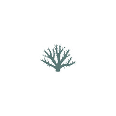 sea corals and seaweed silhouette