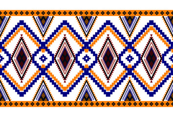 abstract Traditional geometric ethnic fabric pattern ornate elements with ethnic patterns design for textiles, rugs, clothing, sarong, scarf, batik, wrap, embroidery, print, curtain, carpe