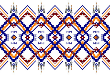 abstract Traditional geometric ethnic fabric pattern ornate elements with ethnic patterns design for textiles, rugs, clothing, sarong, scarf, batik, wrap, embroidery, print, curtain, carpe