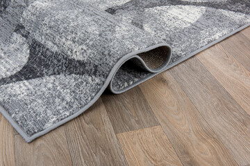 modern designed carpet design laid on the floor.
