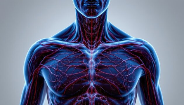 Man with Internal Skeleton Exposed