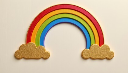 a luxury lgbt pride background with embossed gold rainbow elements, using ivory base and golden rainbow elements, crafted for high end pride event branding.