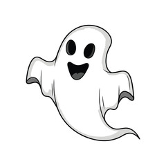 vector illustration of a halloween ghost