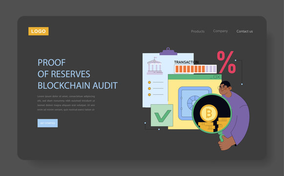 Blockchain Audit Concept with Financial Graphics