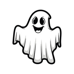 vector illustration of a halloween ghost