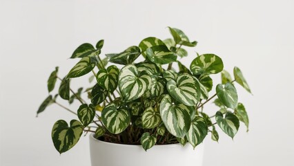 Syngonium Plant Displayed in White Container with White Background