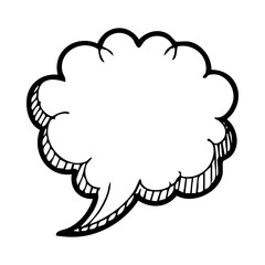 Hand drawn isolated Hand drawn speech bubble vector illustration for comic book and cartoon conversation and thought 100