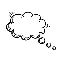 Hand drawn speech bubble vector illustration for creative design projects and communication needs online now