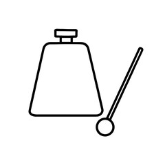 Obraz premium Cowbell Icon Representing Percussion and Rhythmic Accent (Outline)