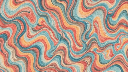Fototapeta premium Unbroken pattern canvas showcasing multiple colored wave-like streaks
