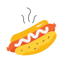 Hotdog vector sticker EPS 10 file