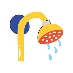 Shower vector sticker EPS 10 file