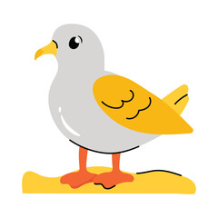 Seagull vector sticker EPS 10 file