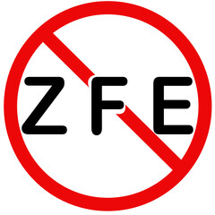 fin de la ZFE, pictogramme, PNG fond transparent 