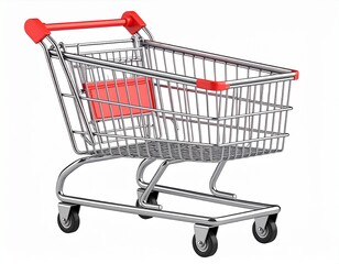 shopping cart isolated on white