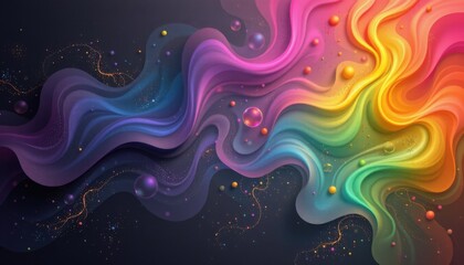 a luxury lgbt pride background with velvet touch gradients, with charcoal base and vibrant luster overlays, created for upscale hospitality pride promotions.