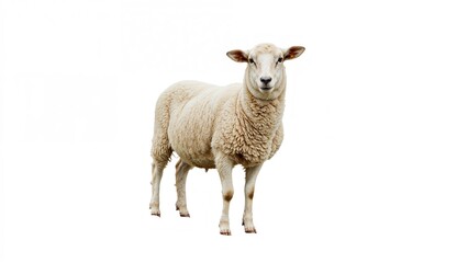 Fototapeta premium Lamb isolated on a plain white backdrop