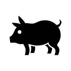 Farming pig graphic icon in clean vector art