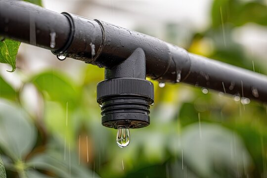 Drip irrigation system in greenhouse