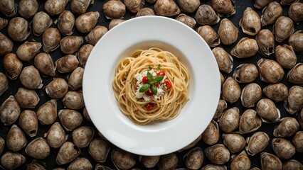 Fototapeta premium Mollusk-infused Spaghetti