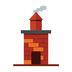 Chimney Vector Illustration ? Cartoon, Clipart and Line Art Design for Print 1.eps