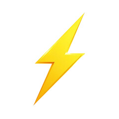 Yellow Lightning Bolt Clipart for Power & Energy